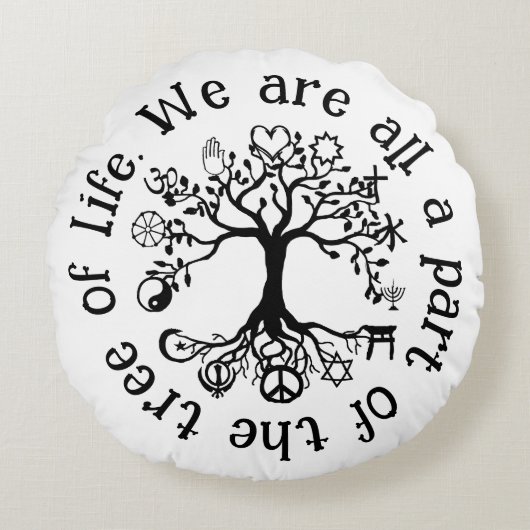 地球の平和 ラウンドクッション (正面)