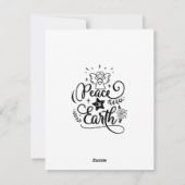 地球の平和 ヴィンテージ ホリデー カード (裏面)