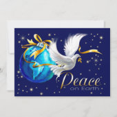 地球の平和。企業のフラットクリスマスカード シーズンカード (正面)