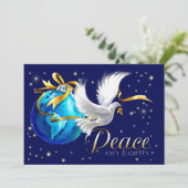 地球の平和。企業のフラットクリスマスカード シーズンカード (スタンド正面)