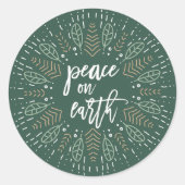 地球の平和 |休日 ラウンドシール (正面)