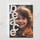 地球の平和、写真のクリスマスグリーティングカード シーズンカード (正面)