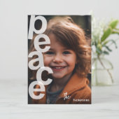 地球の平和、写真のクリスマスグリーティングカード シーズンカード (スタンド正面)