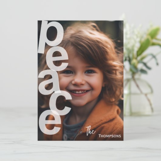 地球の平和、写真のクリスマスグリーティングカード シーズンカード (スタンド正面)