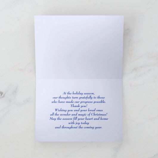 地球の平和。平和に愛を捧げるクリスマス シーズンカード (内部)