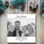 地球の平和 手描きのリース フォト ブラック ホワイト シーズンカード