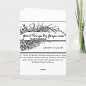 地球の平和、教会、子供、クリスマス シーズンカード (裏面)