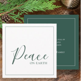地球の平和 | 現代のシンプルグリーン個人化 シーズンカード