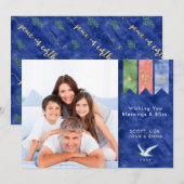 地球の平和 | 祝福のホリデー写真 シーズンカード (正面/裏面)