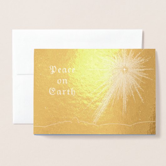 地球の平和 箔カード (封筒付き正面)