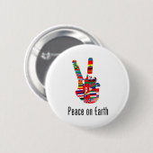 地球の平和 缶バッジ (正面&裏面)