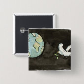 地球の平和 缶バッジ (正面&裏面)