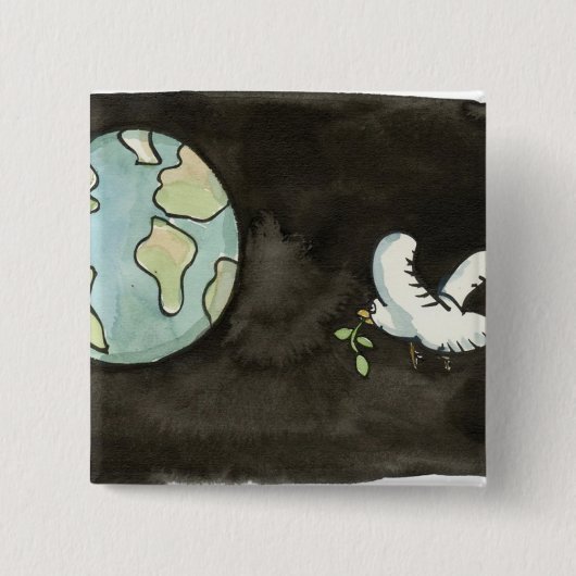 地球の平和 缶バッジ (正面)