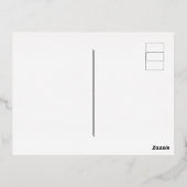 地球の平和、金ゴールドフォイルのクリスマスグリーティングカード 箔シーズンポストカード (裏面)