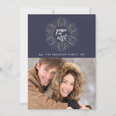 地球の平和 | Midnight Blue Holidayフォトカード シーズンカード (正面)