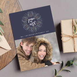 地球の平和 | Midnight Blue Holidayフォトカード シーズンカード