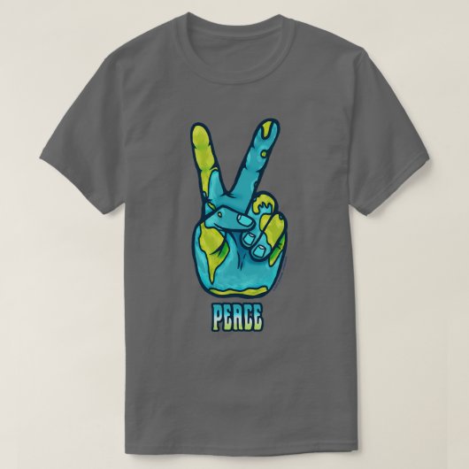 地球の平和 Tシャツ (デザイン正面)