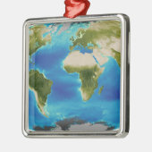 地球の平均植物成長 メタルオーナメント (左)