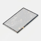 地球の惑星の上の夜の都市灯 ポストイット (アングル)