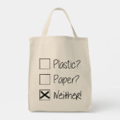 地球の愛好家環境にやさしプラスチックの食料品なし トートバッグ (裏面)