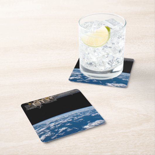 地球の手足または水平線 スクエアペーパーコースター (インサイチュ)