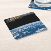 地球の手足または水平線 スクエアペーパーコースター (アングル)