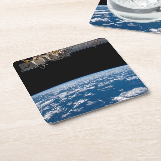 地球の手足または水平線 スクエアペーパーコースター (アングル)