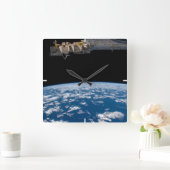 地球の手足または水平線 スクエア壁時計 (ホーム)