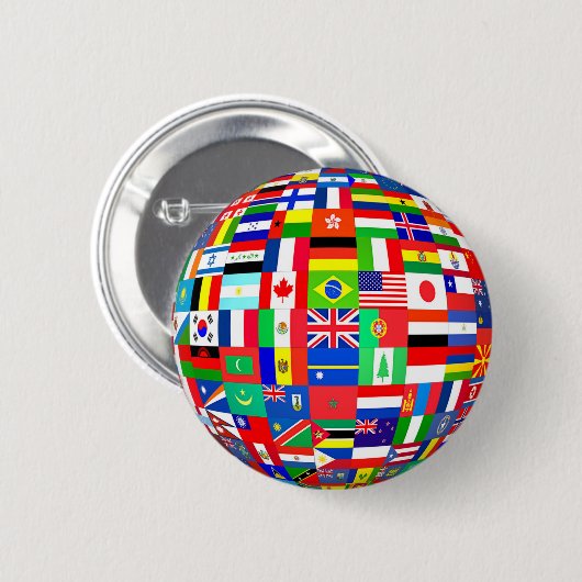 地球の旗 缶バッジ (正面&裏面)