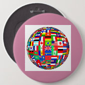 地球の旗 缶バッジ (正面&裏面)