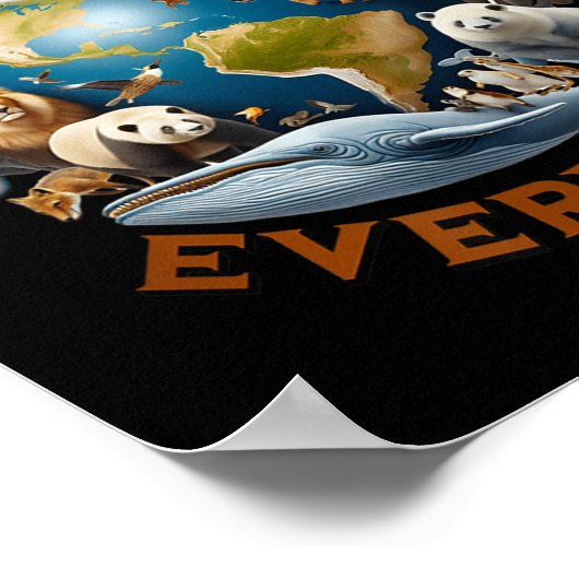 地球の日かわいい地球の日2025男性の女性の子供_1 ポスター (角)