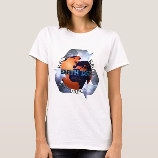 地球の日が世界を変える Tシャツ (正面)