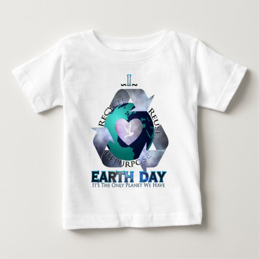 地球の日が大好き ベビーTシャツ (正面)
