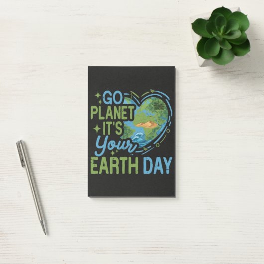 地球の日です Go Planet ポストイット (オフィス)