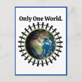 地球の日のみ1つの世界惑星の地球の写真 ポストカード (正面)