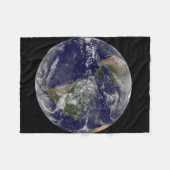 地球の日のアメリカ。 フリースブランケット (正面(横))