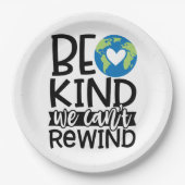 地球の日のハートを巻き戻せない ペーパープレート (正面)