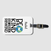 地球の日のハートを巻き戻せない ラゲッジタグ (正面横)