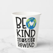 地球の日のハートを巻き戻せない 紙コップ (正面)