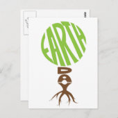 地球の日のポストカード、ツリーの形状 ポストカード (正面/裏面)