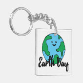 地球の日の世界エコフライドアイコンハッピーアースクリパ キーホルダー (正面左)