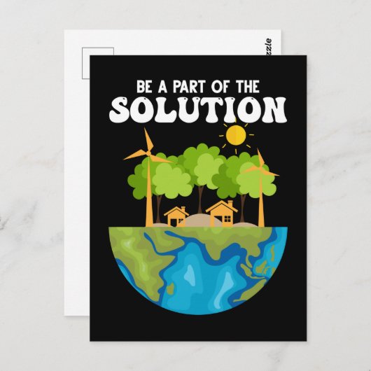 地球の日の世界エコロジー救助環境 ポストカード (正面/裏面)