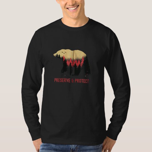 地球の日の保存及び保護ヴィンテージナショナルPa Tシャツ (正面)
