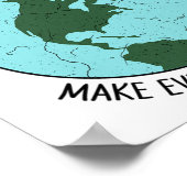 地球の日の地球の花の芸術を復元する惑星を保存 ポスター (角)