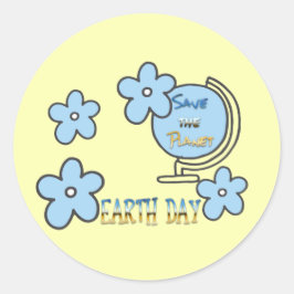 地球の日の地球を救う ラウンドシール