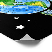 地球の日の惑星 ポスター (角)