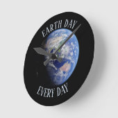 地球の日の惑星 ラウンド壁時計 (傾斜)