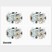 地球の日の救済ハチは、木を植える清潔な海の引用文 長方形シール (シート)