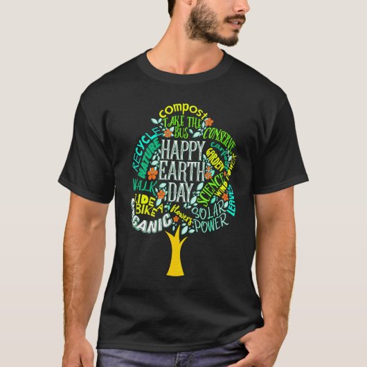 地球の日の木の救地のインスピレーション Tシャツ (正面)