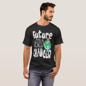 地球の日の未来の世界チェンジャー環境主義者9 Tシャツ (正面フル)